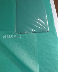 색화지(습자지)포장지 (청초록) 전지 500장 (1연)